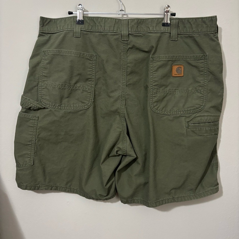 Carhartt Green Cargo Shorts Relaxed Fit Cotton - Picture 4 of 7